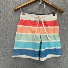 Art Class Kids Mesh Lined Swim Board Shorts Multicolor Stripes Size 10