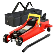 Floor Jack,2 Ton Low Profile Floor Jack,Heav yDuty Steel Racing Floor Jack w/Sin