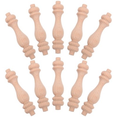 10 Pcs Handgefertigter Holzbaluster Holzspindeln Für Bastelarbeiten