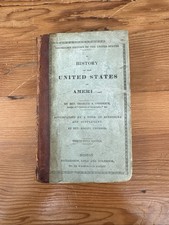Product Image: c1832 Goodrich History United States America 35th Ed Antique School Book 296pp