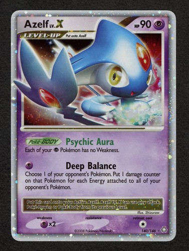 2008 Pokémon Azelf Holo 140/146 Mint Diamond Pearl LV. X Legends Awakened Card