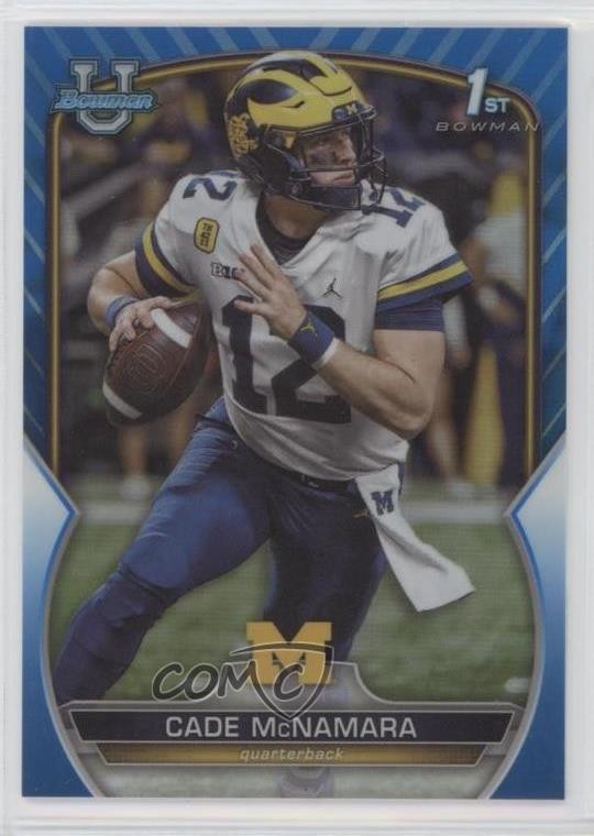 2022 Bowman U Chrome Blue Refractor 25/199 Cade McNamara #99 pe8