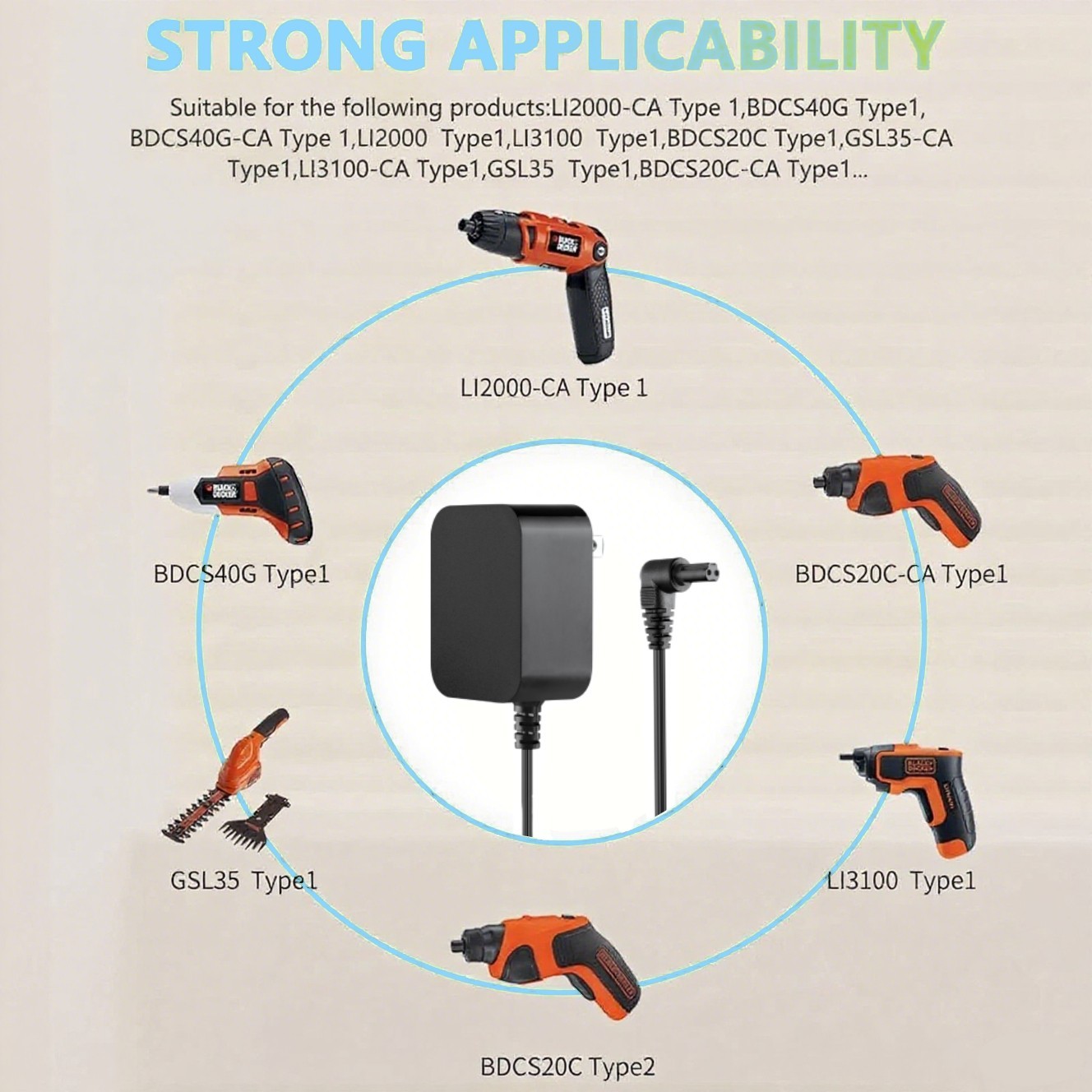 10V Charger for Black and Decker Screwdriver LI3100 Drill 90593303-01