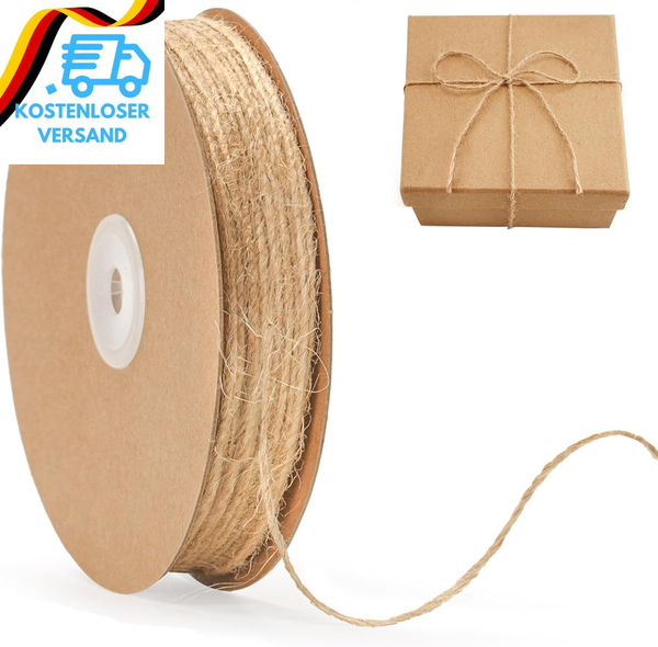 G2PLUS 1.5Mm Braun Juteschnur, 100M Jute Schnur Garten, 2-Lagig Bastelschnur FüR-image