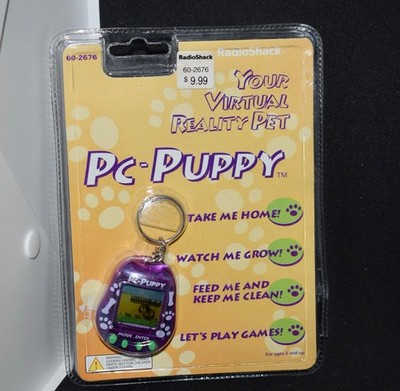 1990's Radio Shack PC Puppy Virtual Reality Pet Puppy Keychain 60-2676 ~ SEALED