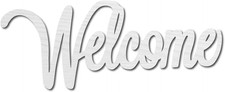 Welcome Sign Wooden Wall Decor Art Cutout Laser Cut Unfinished Letters Word Deco