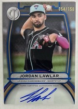 2025 Topps Tribute Autographs Jordan Lawlar Diamondbacks Blue Parallel #54/150
