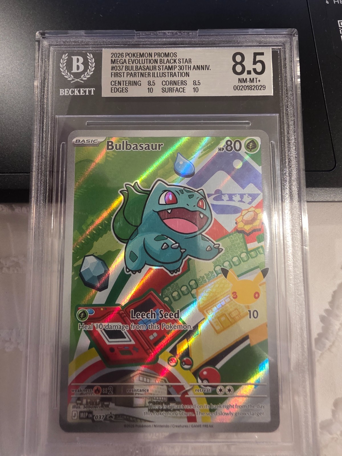 2026 Pokémon promos mega evolution black star #37 Bulbasaur Beckett.
