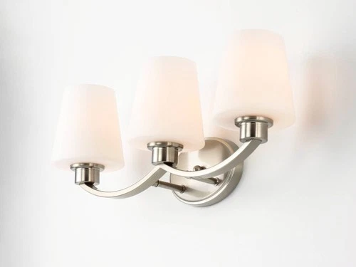 Maxim Shelter 22" Wide Satin Nickel 3-Light Bath Light - Picture 5 of 7