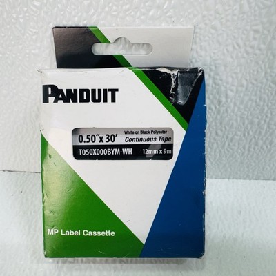 Panduit T050X000BYM-WH Self Laminate Wire Marker Labels White 12mmx9m Exp: 3/27