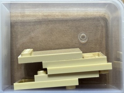 LEGO Parts - Tan Tile, Modified 4 x 4 with Studs on Edge - No 6179 - QTY 5