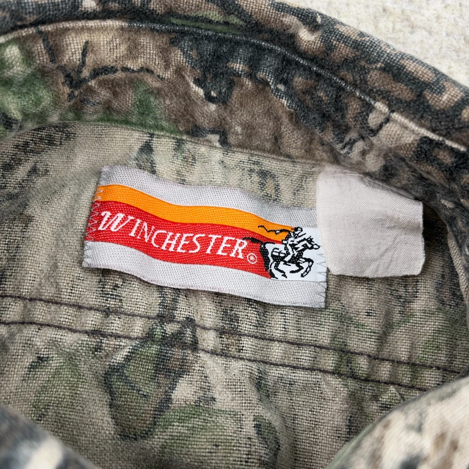 Camisa Camuflada Trebark De Colección Hombres XL Gamuza Tela Franela Pesada Cazadora Años 80 90 B* Foto 3 de 4