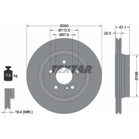 2X Textar 92163605 Bremsscheibe FüR Mercedes Benz C Klasse E W204 S204 C204