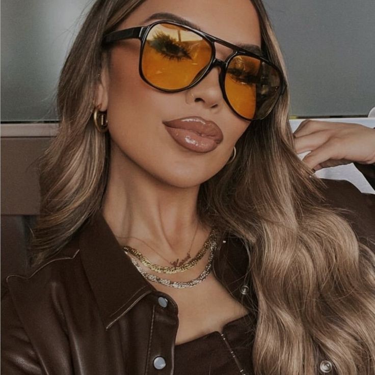 Big Pilot XXL "LAST CHERRY" OVERSIZED Metal Gradient Women Sunglasses Shadz  @