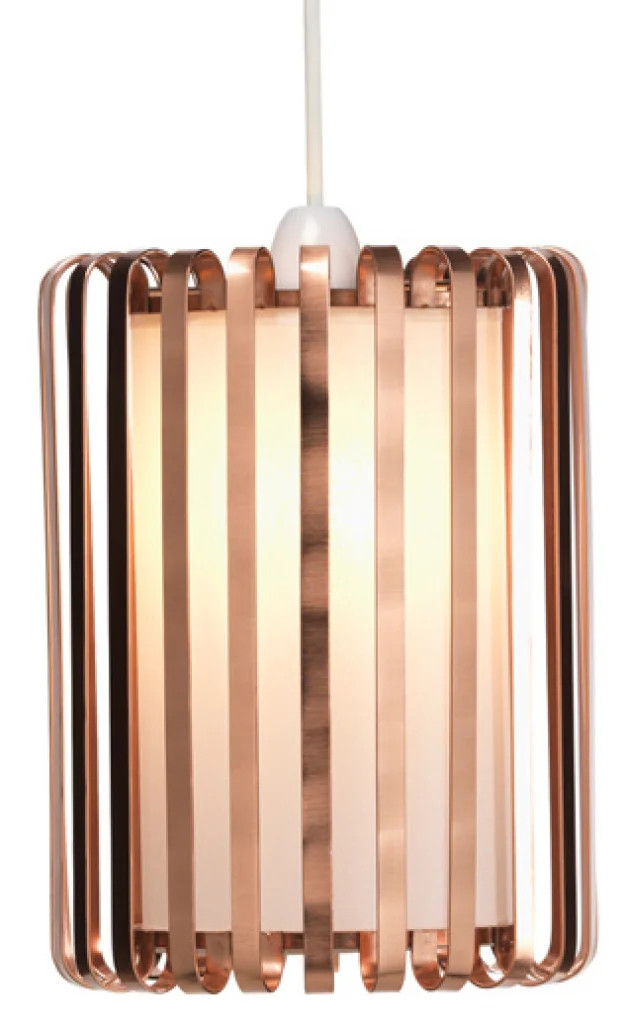 Metal Lampshade Copper Lech 190mm Shade Only Oaks Lighting 816 SM CU