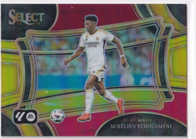 Panini Select La Liga 2023-24 No. 207 Aurelien Tchouameni Red Prizm
