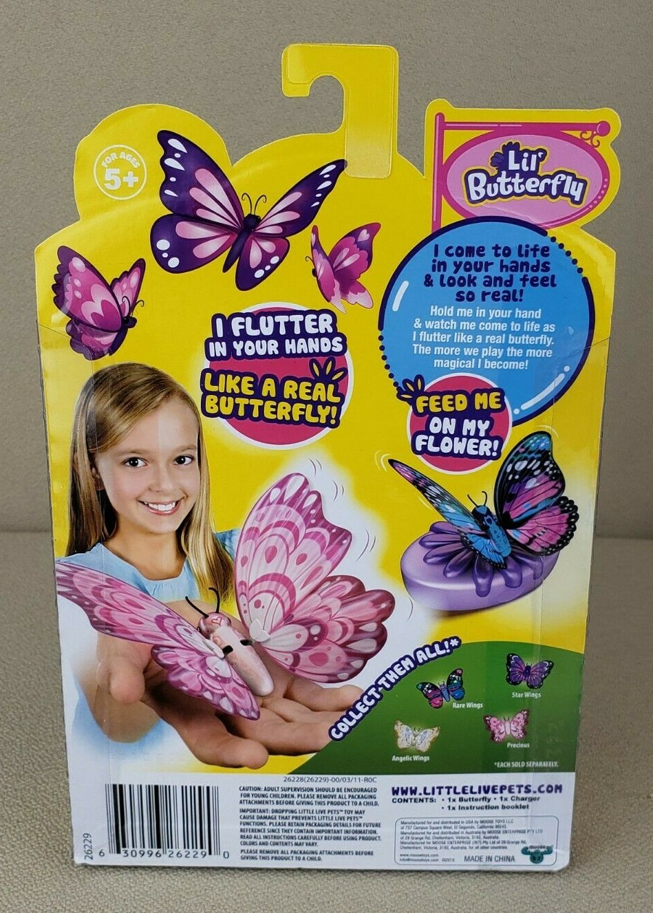 little live pets flutter wings dancing butterfly flower garden