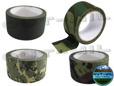 Nastro coesivo in tessuto per mimetizzare camouflage (Mimetico, Verde Militare)