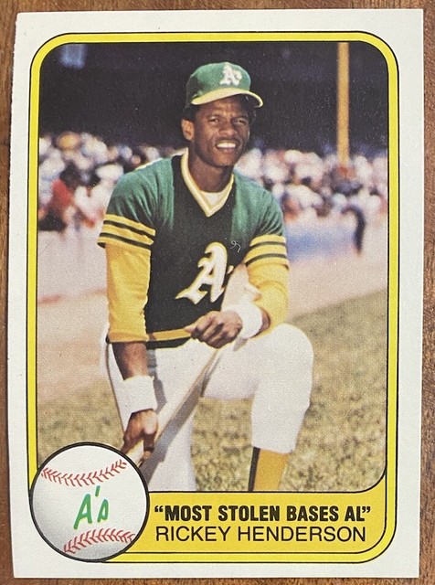 1981 Fleer #351 Rickey Henderson Ex-Nmt • Hall Of Fame • ‘90 Al Mvp • Sb King!