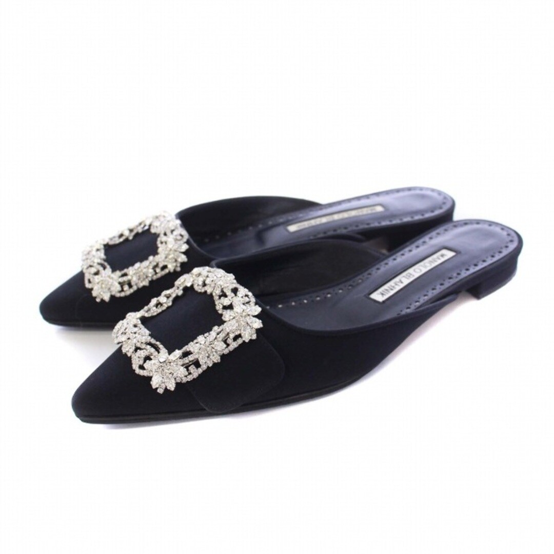 Manolo Blahnik MAYSALE JEWEL Hangishi Flat Sandals Mule Bijou 