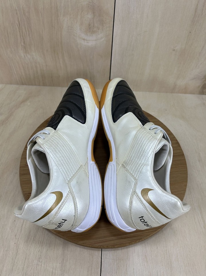 Nike Total 90 White Black Leather Indoor Soccer Shoes Mens Size 12.5 eBay