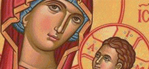 Icon Madonna Virgin Mary Baby Jesus Cross Stitch Design Inc Pattern Keeper File - Picture 3 of 13