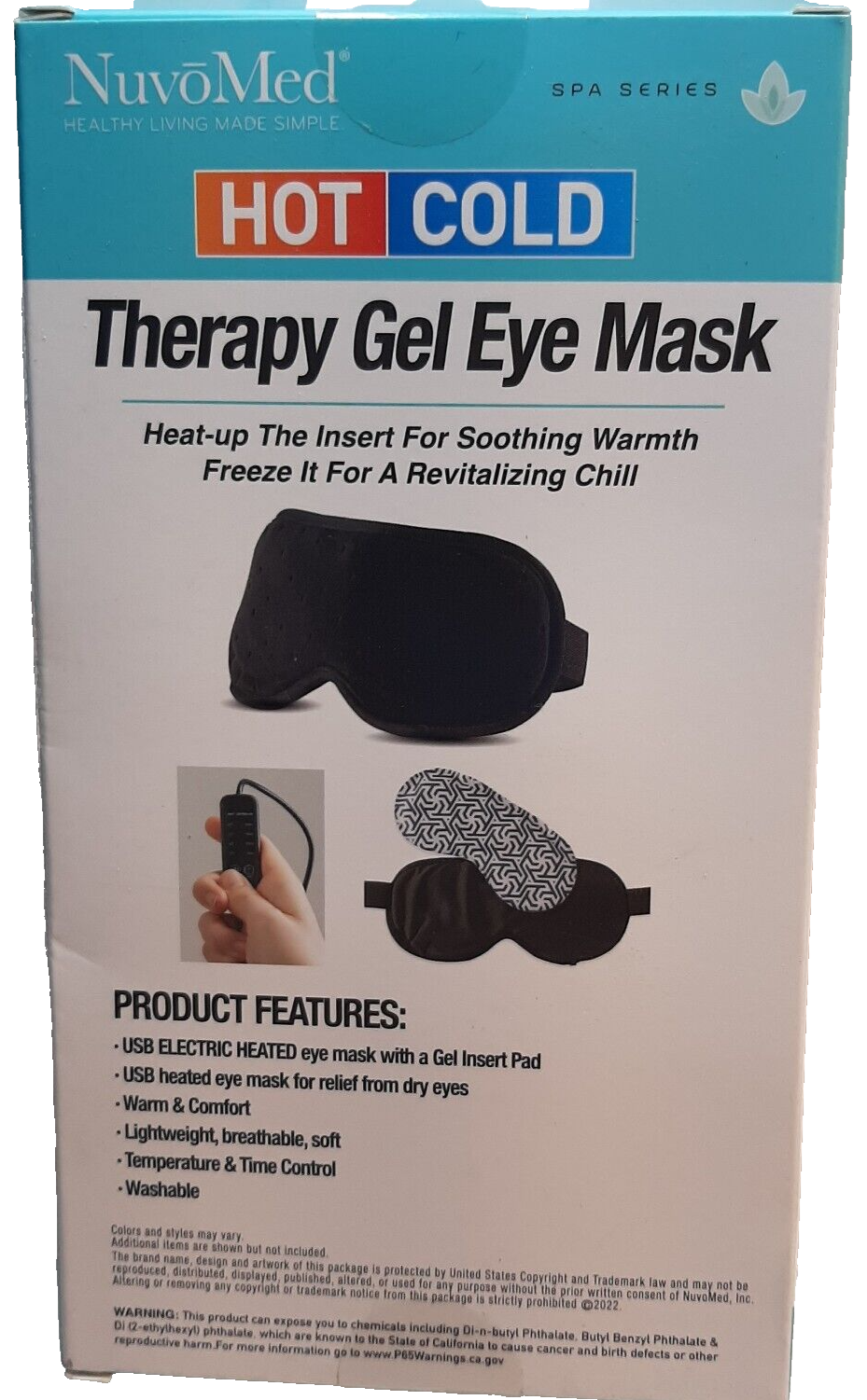 Hot/Cold Therapy Gel Eye Mask by NuvoMed NIB eBay