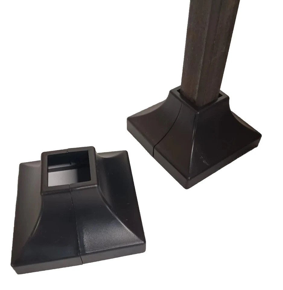 1 "FALDA POSTE BARANDILLA BASE ZAPATO A PRESIÓN 1" PIES POSTE BARANDILLA CUBIERTAS AJUSTE 1" PIERNAS Foto 2 de 4