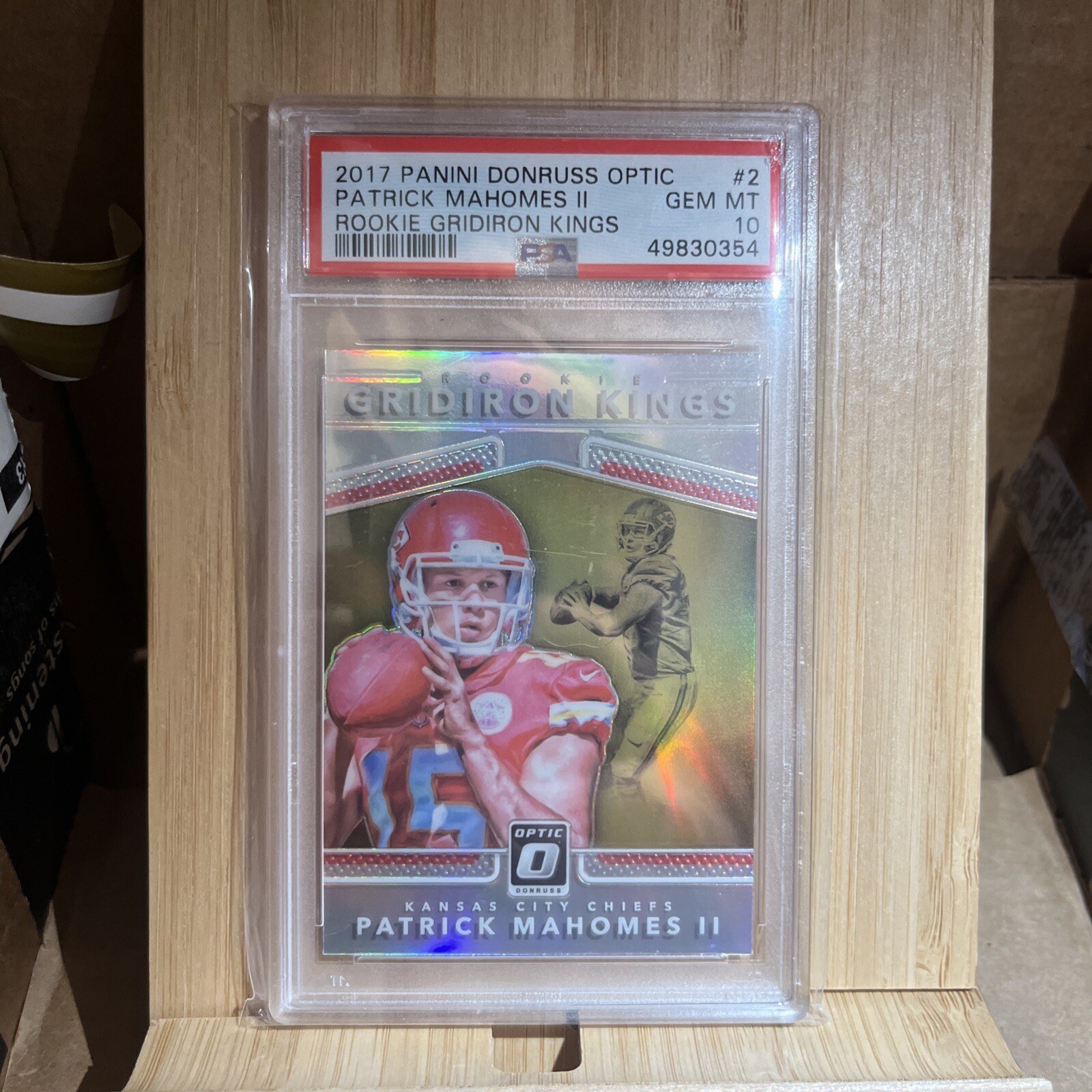 Patrick Mahomes Panini Donruss Optic Rookie Gridiron Kings #2 Base