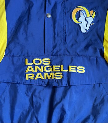 Rare Retro Style Starter Los Angeles Rams Parka Pullover Jack Sz
