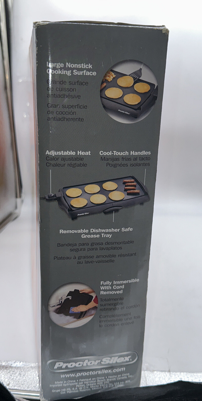 Proctor Silex Durable Electric Griddle Large Nonstick Cooking Surface