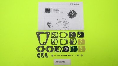 Wright 121 122A Poulan PB25 S25CVA S25D S25DA Walbro WA19 WA19A Carburetor Kit