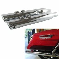 SHARKROAD 4" Slip On Mufflers For Harley Touring 17-UP Street Glide Exhaust