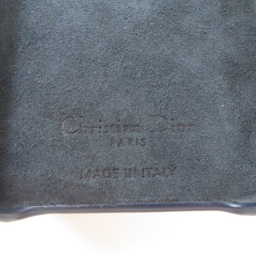 Étui téléphone Christian Dior CD GHW toile cuir veau bleu noir 15 pro - Photo 3 sur 8