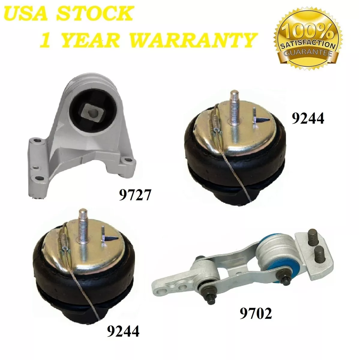 4PCS Front Rear Motor Mount For Volvo XC70 2.5L 03 07 XC90 2.5L