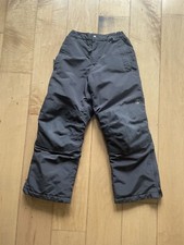 Lands End Insulated Nylon Outdoor Snow Pants Ski Black Kids Youth Size 8