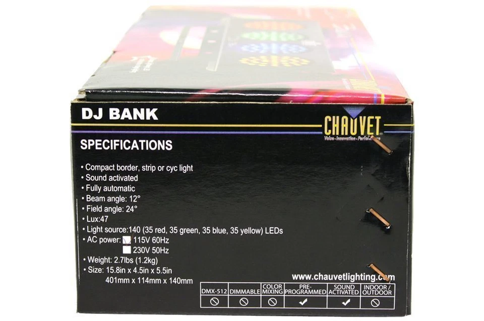 (2) Chauvet DJ BANK 140 LED Light Bank Systems, Sound Activated or Auto Programs - Image 4 of 4