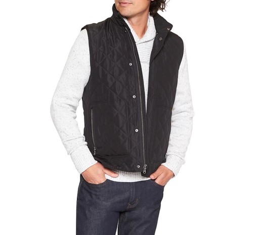 NEW $80 BANANA REPUBLIC MENS QUILTED 