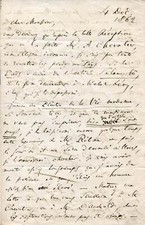 FRENCH POET Charles Baudelaire autograph, handwritten letter signed
