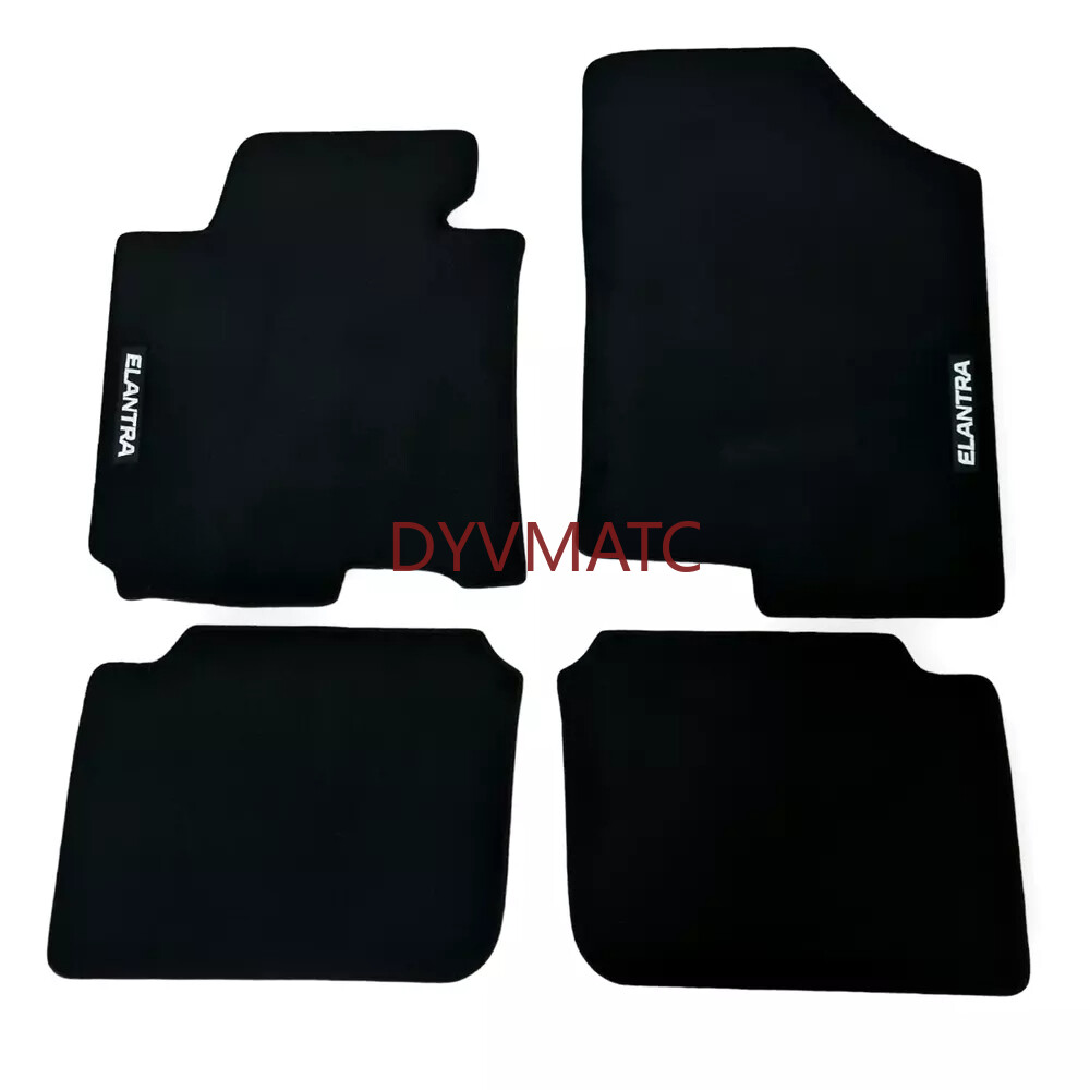 For Hyundai Elantra Car Floor Mats Velour Waterproof Black Carpet Auto Liners