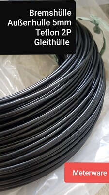 Fahrrad Bremszughülle Außenhülle Bowdenzug Bremse 5mm schwarz Meterware Meter
