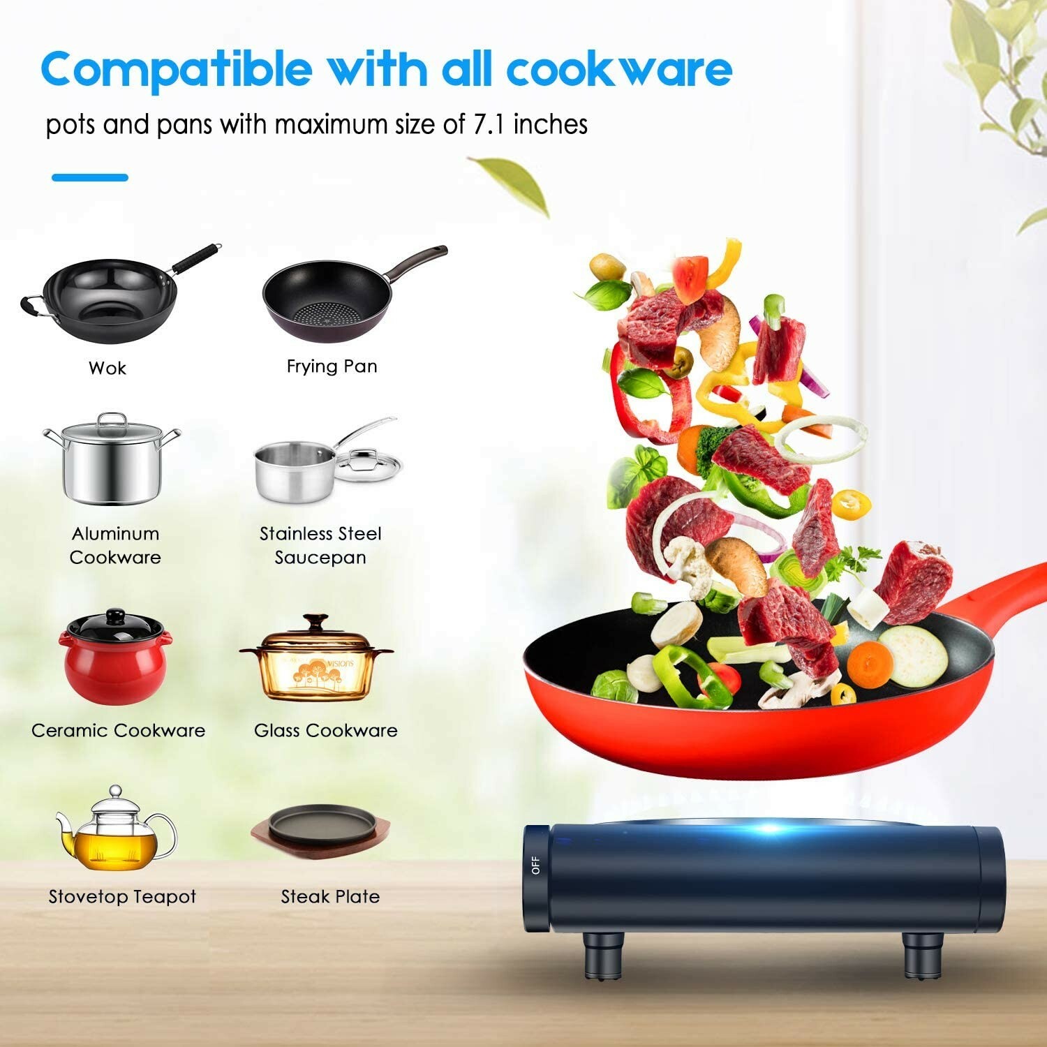 electric countertop double burner