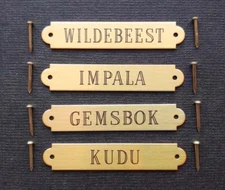 BRIDLE PLATE BROW XXSM SADDLE Solid Brass Custom Engraved 2" x 3/8" Name Plates
