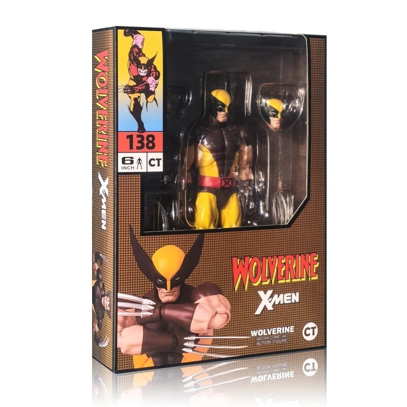 New  X-MEN Wolverine Ct Toys Figure - Brown Suit Comic Action Figure [with Box]