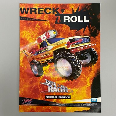 Rock 'N' Roll Racing Sega Mega Drive Interplay Video 1995 Vintage Retro Werbung