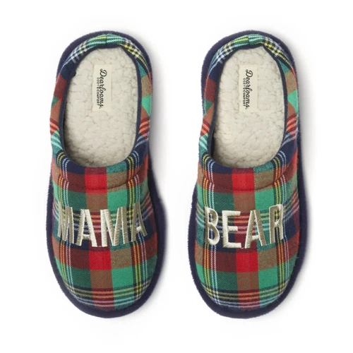 Dearfoams Family MAMA SIZE S 5-6 Bear Matching Comfort Slippers, Adult - Picture 1 of 12