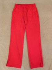Scrubstar scrub pants small red orange comfort waist
