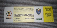 Yugoslavia - Slovenia 05.09.2001. Qualifications for WC unused ticket