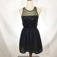 Forever 21 Dress Size S Mini Sequin Little Black Dress LBD Dance Sexy Prom Home