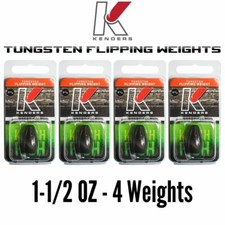 1-1/2 OZ  WATERMELON RED FLAKE - 4 Pack (4 Weights) TUNGSTEN Flipping Weights